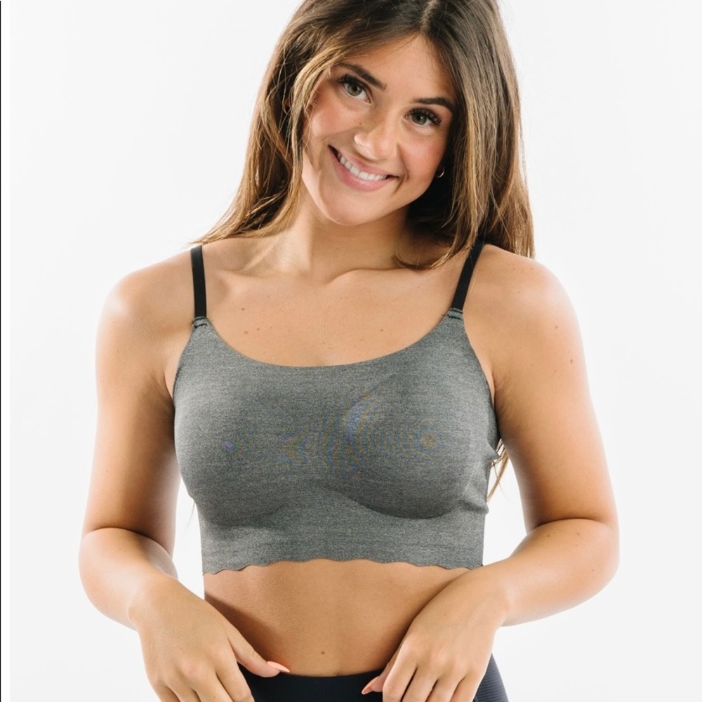 Charcoal Adjustable Straps Comfort Bra